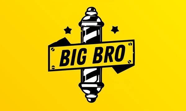 Бро открывай. Big bro логотип. Big bro надпись. Биг бро барбершоп. Big bro барбершоп лого.